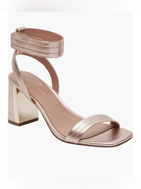 Paolo Shoes - 🔥Linea Paolo Block Heel Sandal 10 Ankle Strap Glam Dressy Chic Rose Gold Eden